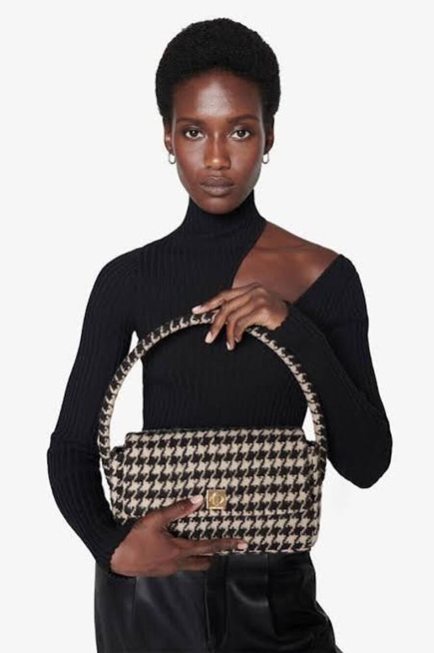 Anine Bing Houndstooth Nico Bag NWT